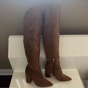 Women’s cognac colour over-the-knee boot, size 6.5, Nine West, NWT never worn